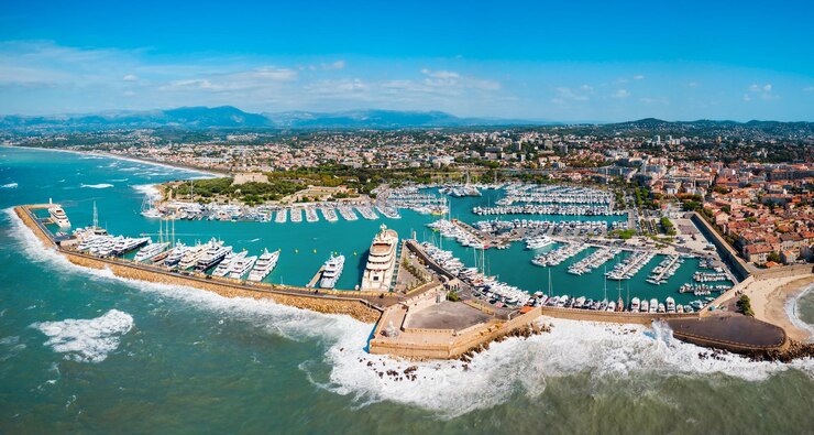 antibes aerial panoramic view