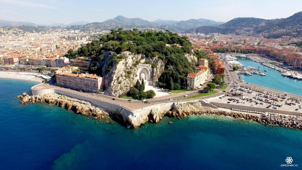 Nice harbor and castel view